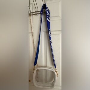 University of Kentucky Clear Crossbody Bag with Blue Strap